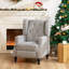 Manual Reclining Upholstered Wingback Armchair-1130921371