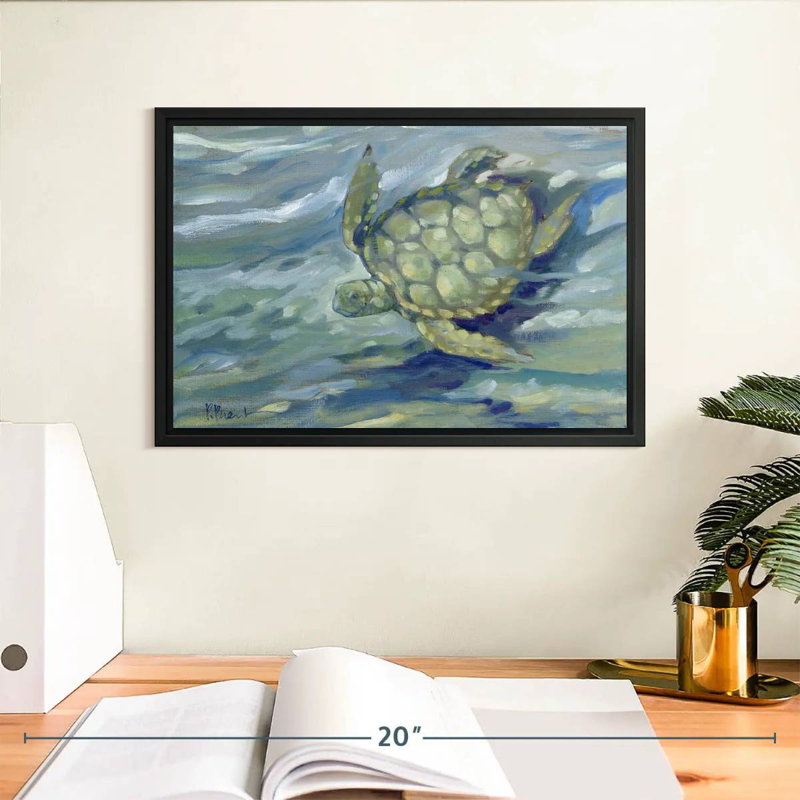 Tortue de mer East Point, Cadre flottant noir, 13 po x 9 po