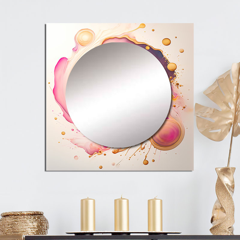 Isolene - Grand miroir mural carré moderne pour la chambre à coucher, 36 po x 36 po