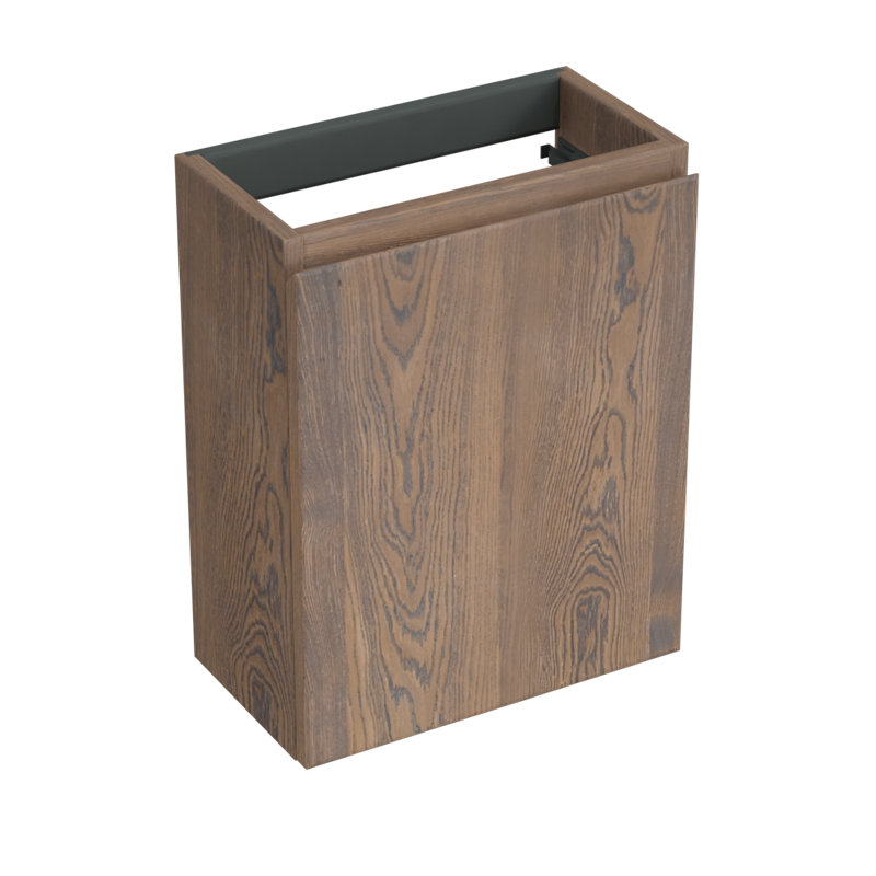 Forzalaqua 395mm Wall Mounted Single Vanity, Havanna, Dark Wood