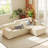 96" L-Shaped Corduroy Compression Sectional Sofa Couch for Living Room-111945693-111945692