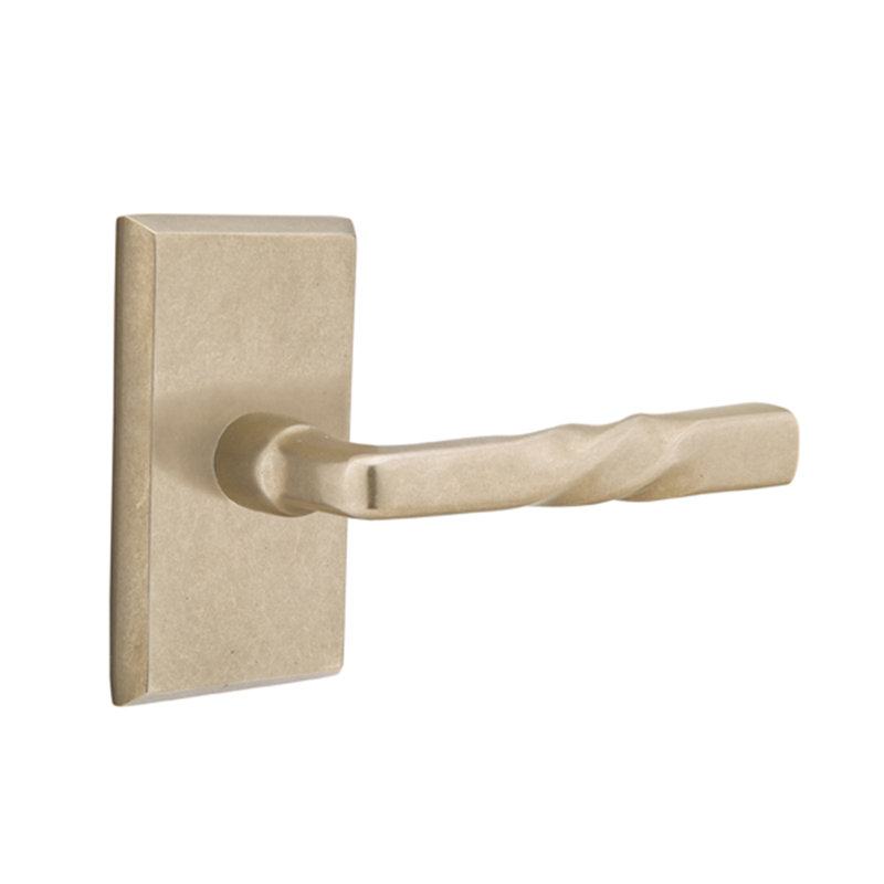 Faux levier de porte double avec rosette Montrose, Cascade bronze blanc, Droite