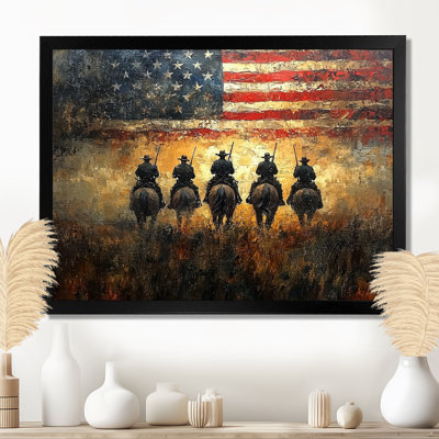 «Ilvo Cowboys and USA Drapeau de la guerre civile», art mural États-Unis
