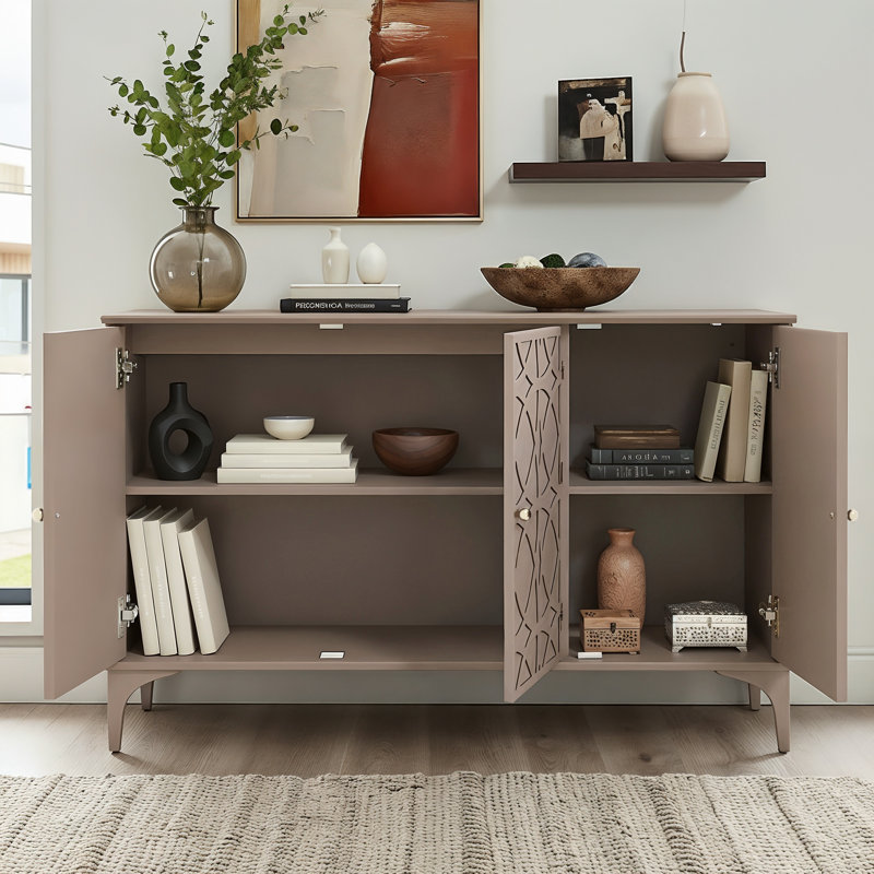 3 Door Sideboard, Warm Nude