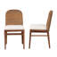 Ensemble de chaises de salle à manger modernes en bois d'acacia