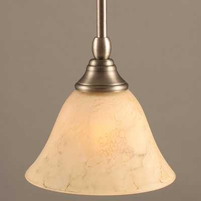 Stem Hung Mini Pendant With 7" Italian Marble Glass