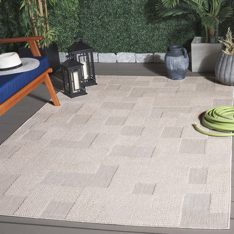 Sanchia Performance Geometric Indoor/Outdoor Area Rug, Rectangle 9' x 12'