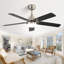 Ventilateur de plafond moderne à 5 pales avec lumière DEL et télécommande Derick-369074901-381123692
