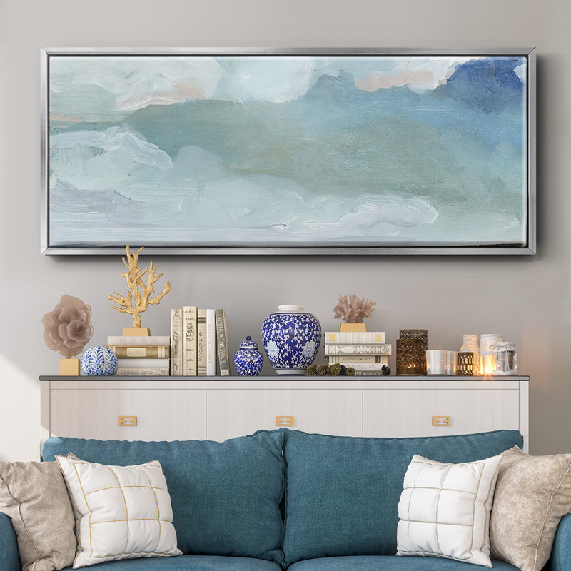Cerulean Clouds I - toile encadrée, H 12 po x l 30 po