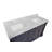 Fossen 60" Double Bathroom Vanity Set with Marine Gray Cabinet and Carrara Marble Countertop-314186955-378818232