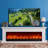 White Solid Wood TV Cabinet Fireplace-117794175