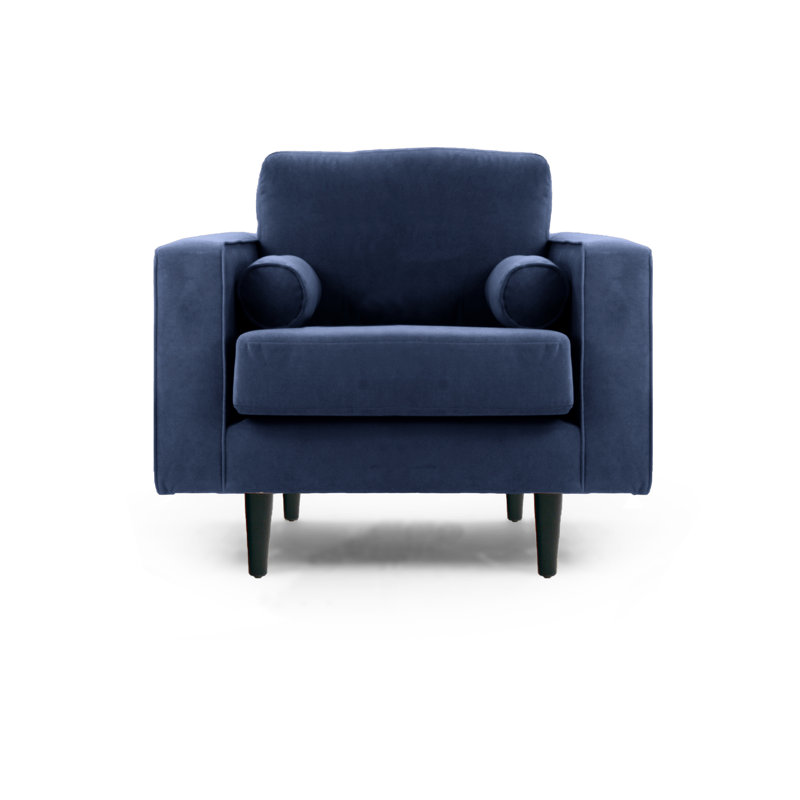 Boubacar Upholstered Armchair, Black, Navy