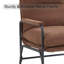 Chaise d'appoint inclinable avec dossier réglable brun