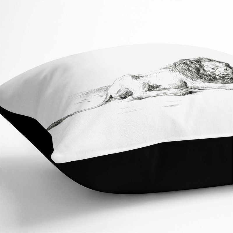 Square Throw Cushion, Black, 40cm H x 40cm W x 15cm D