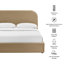 Structure de lit plateforme en velours Doron-1308861237-1308861240