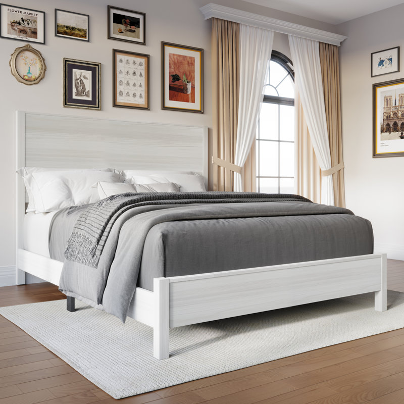 Lit standard Ihor, Double, Gris clair