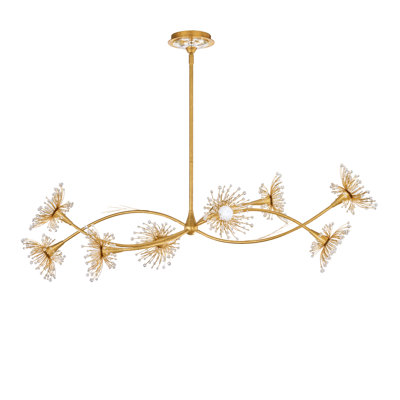 Coquette 8 Light Crystal LED Linear Pendant