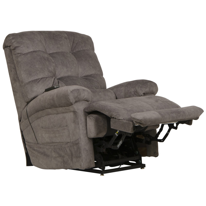 Fauteuil inclinable 39 po avec masseur, 100 % polyester gris