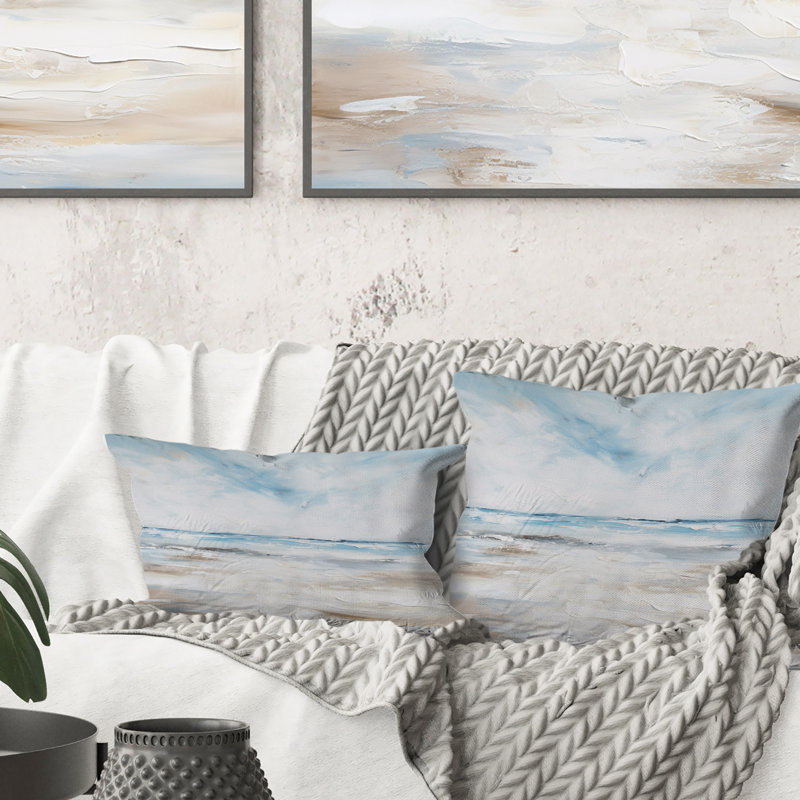 Coussin Coastal Beach Minimal Scenery I - Coastal Ocean