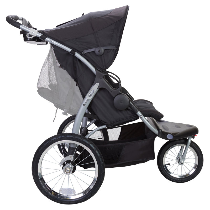 Griffin Black Double Jogging Stroller with Steel Frame