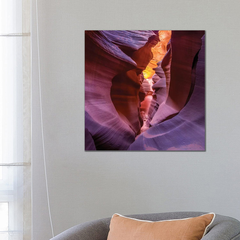 Fire in Canyon 1 Piece Wrapped Canvas Wall Art, 66.04 cm H x 66.04 cm W x 1.91 cm D