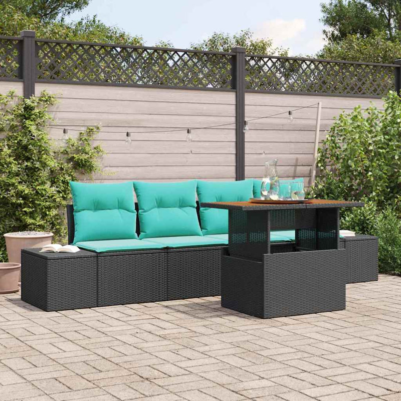 Ensemble de canapé de jardin avec rangement 5 pièces vidaXL