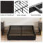 Grand lit plateforme avec rangement et pied de lit et 4 tiroirs sous le lit, noir-346622722-387101685