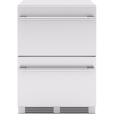 Zephyr Presrv 24 In. 5.1 cu. ft. Dual Zone Outdoor Mini Refrigerator Drawers -  PRRD24C2AS-OD