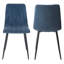 Aspen 800mm Foiled Square table & 2 fabric chair Set-124199414-124065685