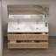 Meuble-lavabo mural de 152 cm avec lavabo intégré en résine