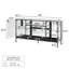 Buffet noir 59 po x P 15,7 po x H 31,5 po