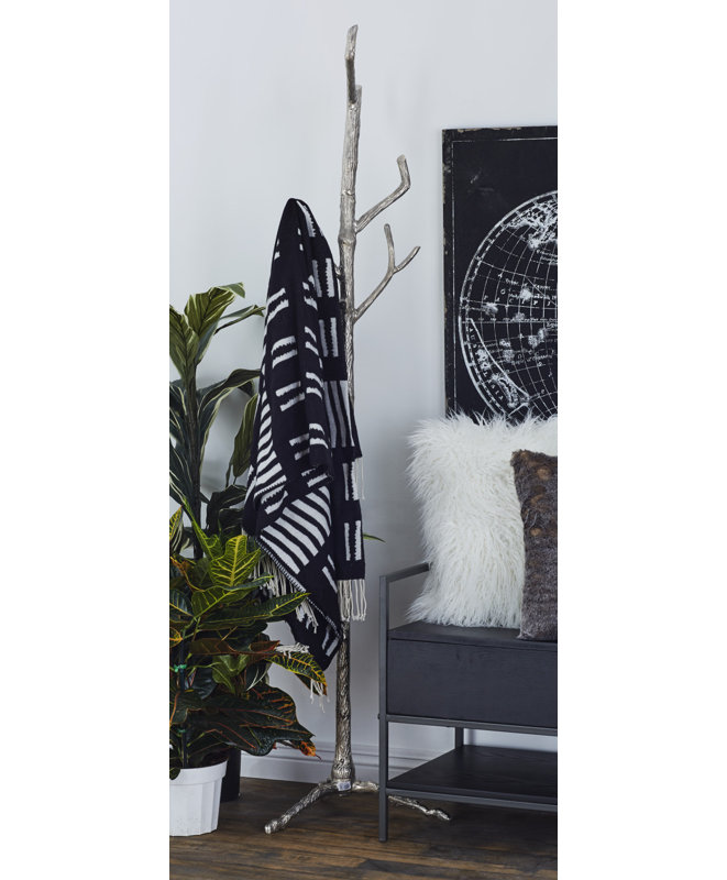 Oversized Silver Aluminum Tree Branch Coat Stand