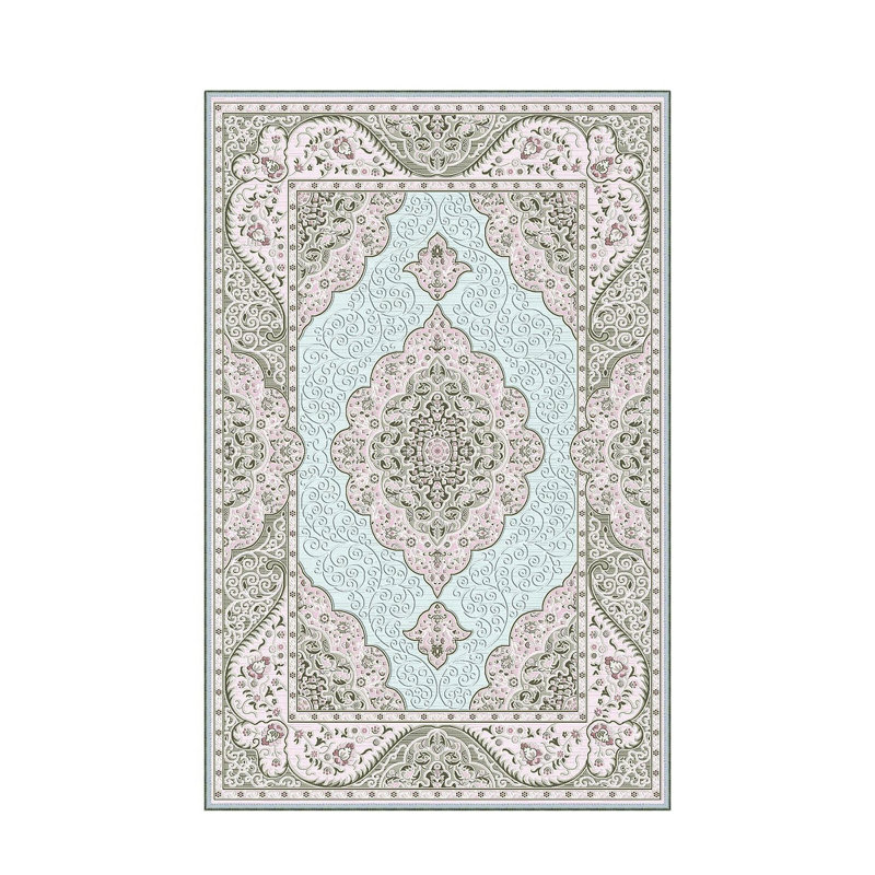 Stylish Hall Carpet (3.3 x 6.6 ft), 100% Polyester, 0.3 in Pile Height | Antibacterial, Non-Slip PVC Felt Dot Underside | Machine Washable, 3D Digital Print, Durable & Easy to Clean | Perfect for Entryway & Living Areas