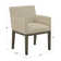 Carrazco Weathered Wood Finish Table With Cross Base Dining Set - 72" Table With Beige Linen, Track Arm Chairs, 7-Piece