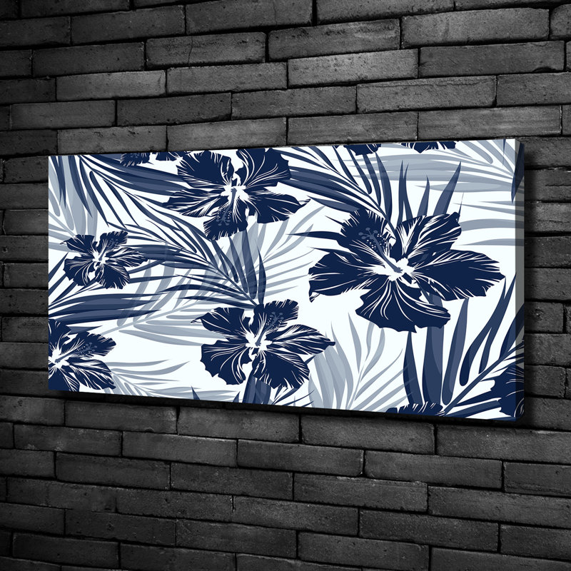 Tropical Flowers - Print, 50cm H x 100cm W x 2cm D, Canvas