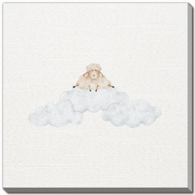 Sheep On Clouds Canvas Wall Art