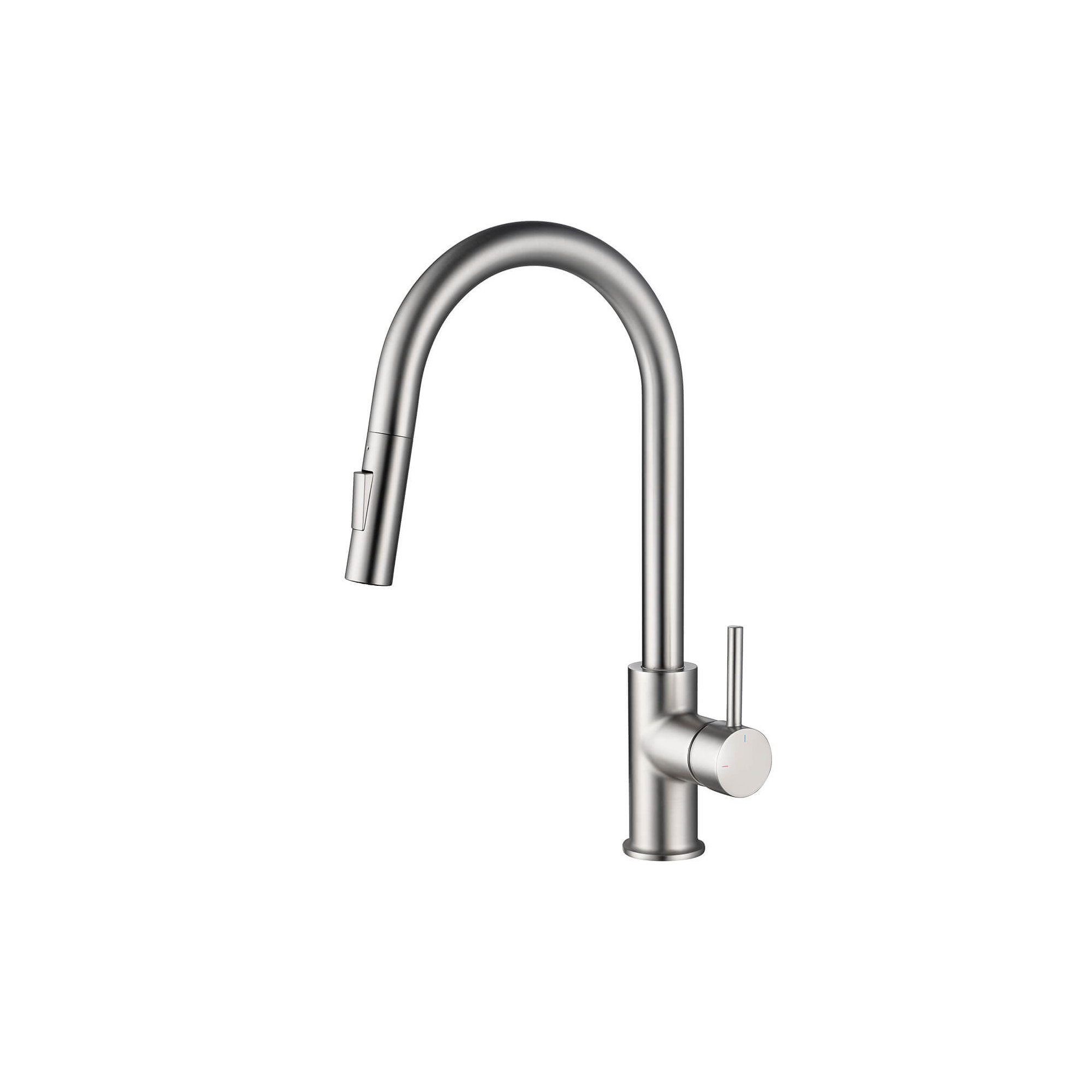 Pull Down Single Handle Kitchen Faucet, Brushed Nickel