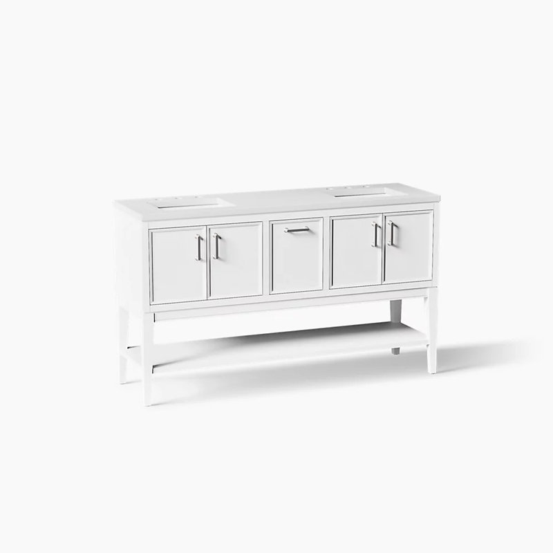 Winnow 60-In Bathroom Vanity Set, White