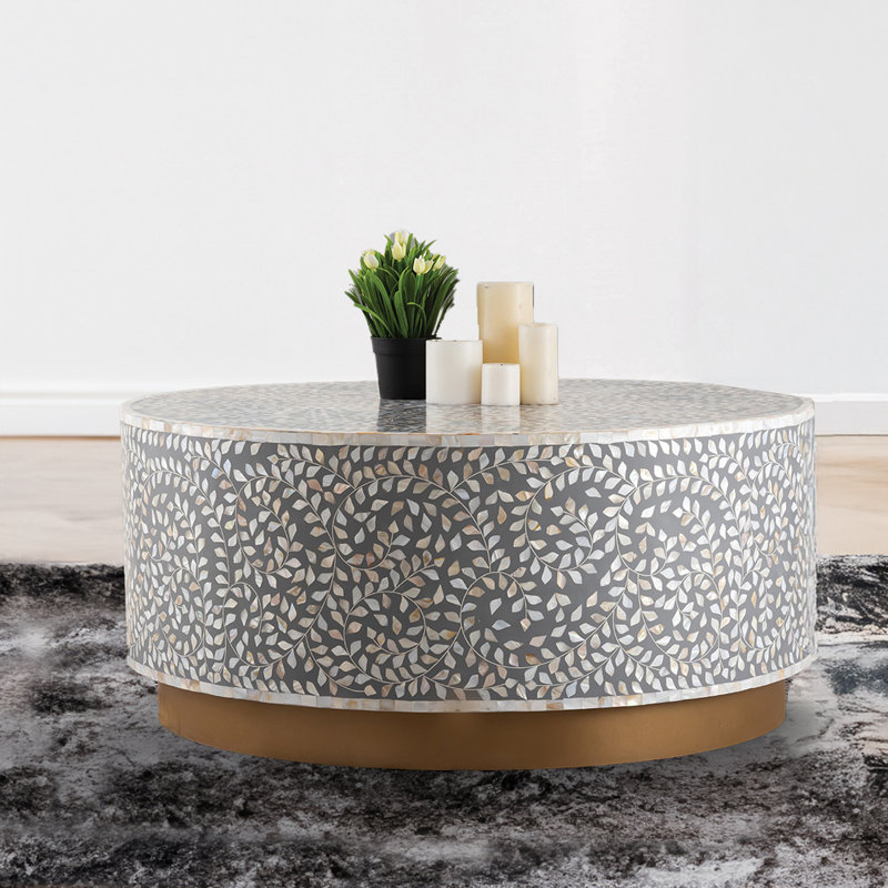 Sammie Solid Handmade Coffee Table, Gray