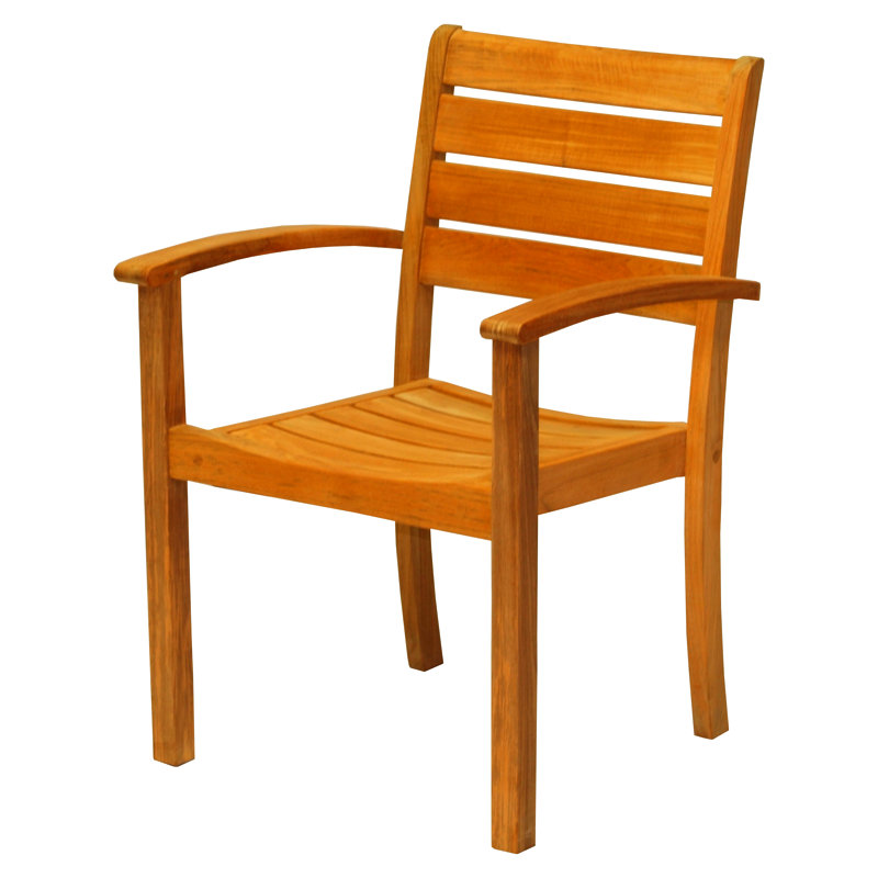 Sedona Teak Outdoor Stacking Patio Dining Armchair