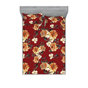 Rubis, ambre, gris, bleu sarcelle, / floral