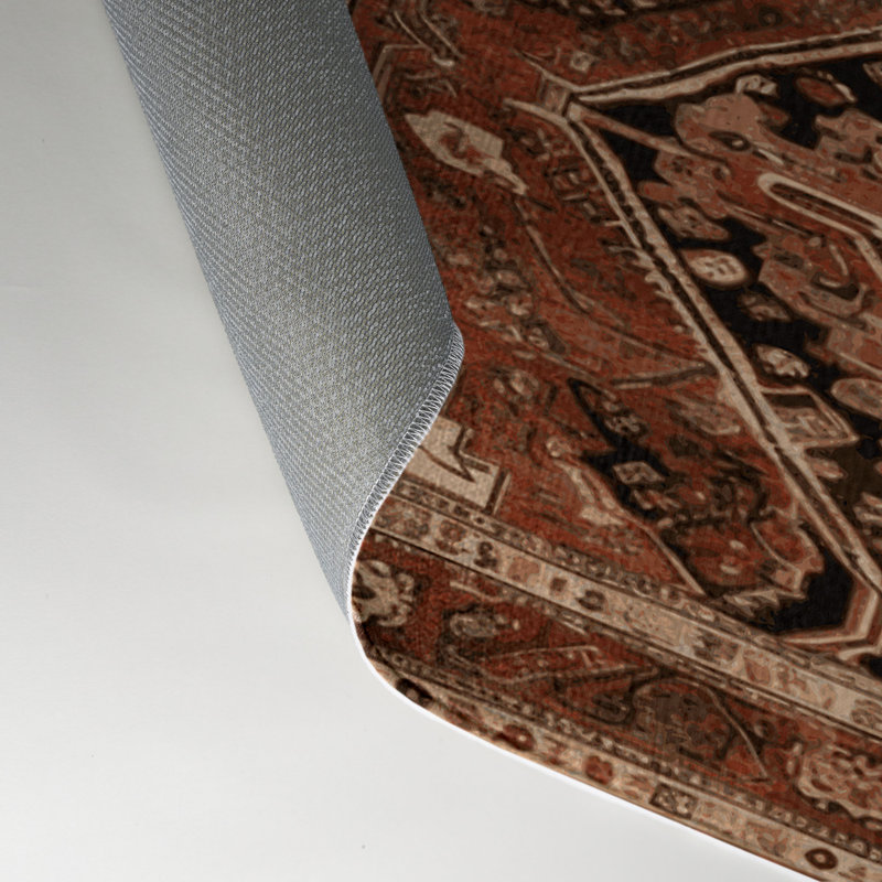 Tapis d'intérieur et d'extérieur brun Persian, Rectangulaire 3 pi x 5 pi