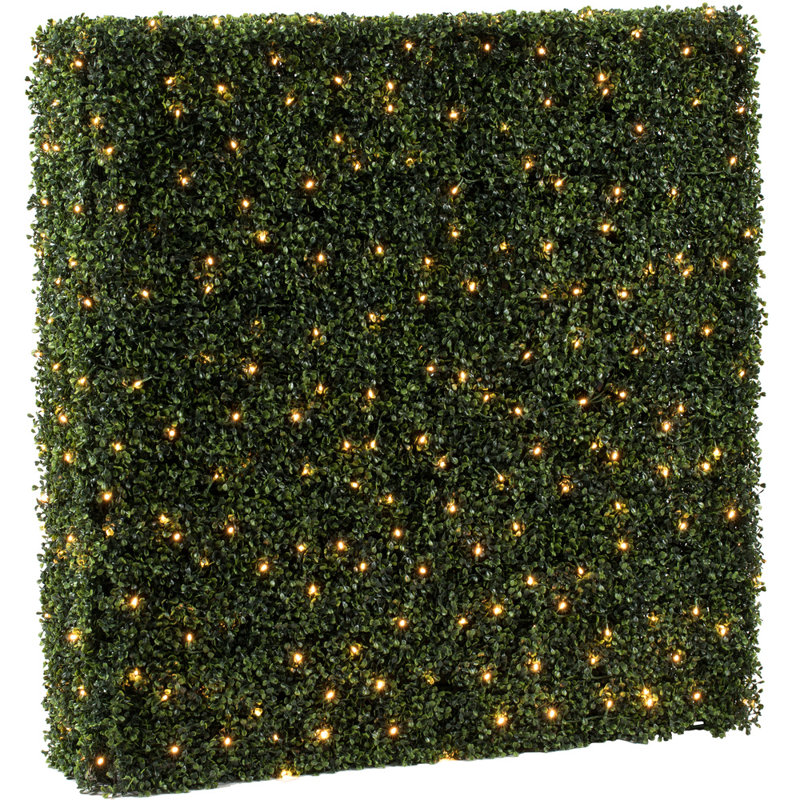 Faux Foliage Hedge in Freestanding, 48" H x 48" W x 12" D