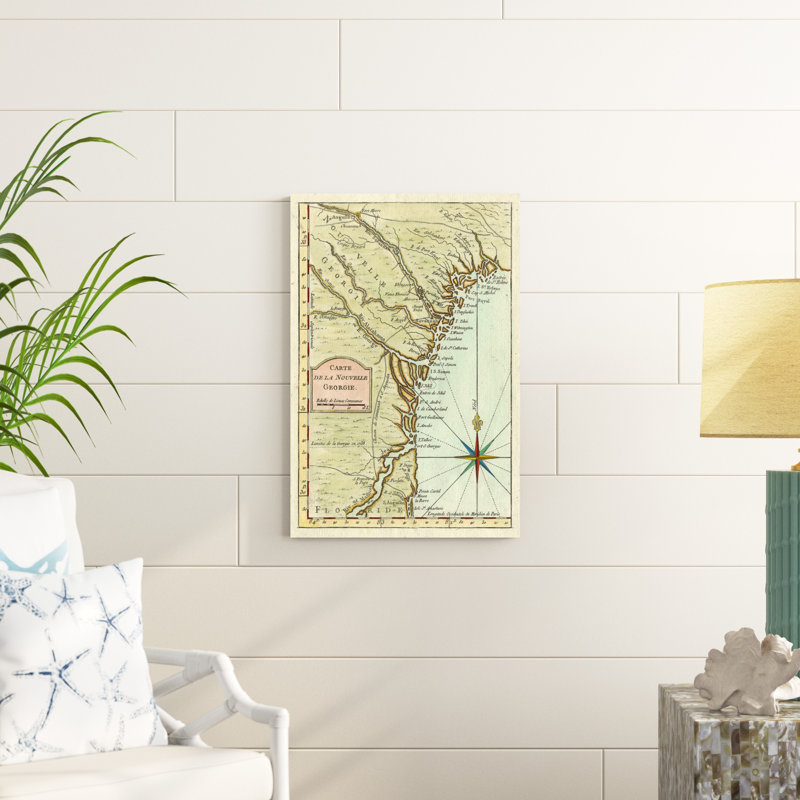 «Petite Map of Georgia», impression sur toile, H 30 po x l 20 po