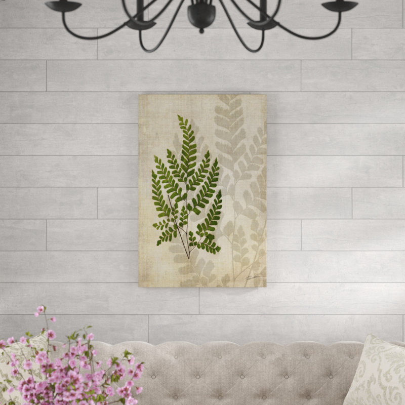 «British Ferns VI», peinture sur toile, H 36 po x l 24 po