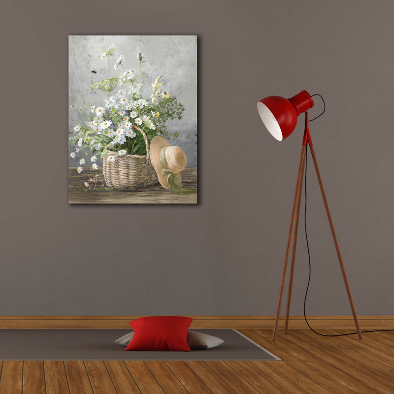 «Red Gardel Studio», art mural sur toile «Cottage Gardening 3» par Danhui Nai, H 34 po x l 26 po
