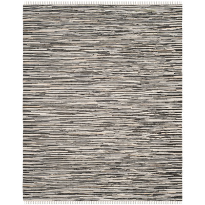 Fales Rag Rug Hand Woven Cotton Striped Rug