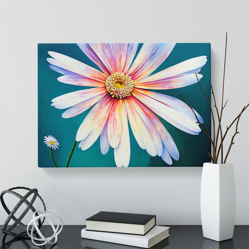Daisy Flower Dreams - Wrapped Canvas, 50cm H x 76cm W x 3cm D