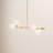 Lio 6-Light 36"W Modern Linear Chandelier with Cloudy Milky White Glass Shades-738120763