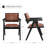 Retro Upholstered Dining Arm Chair Wooden Framed Side Chair-118692690